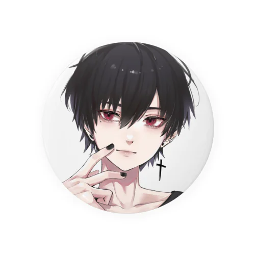 黒髪男子 Tin Badge