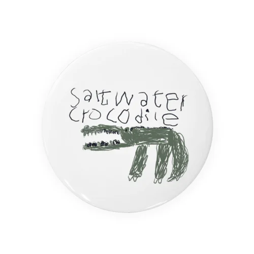 saltwater crocodile Tin Badge