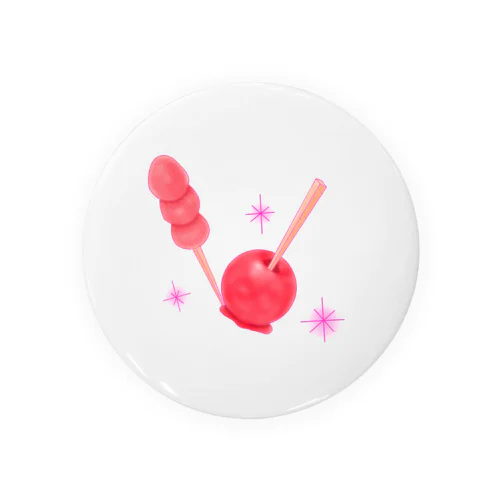いちごとりんごのあめ Tin Badge
