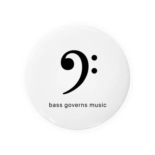 bass governs music 低音（ベース）が曲を決める Tin Badge