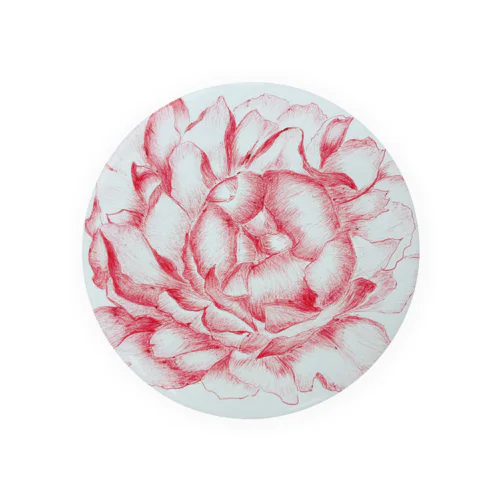 芍薬 peony Tin Badge