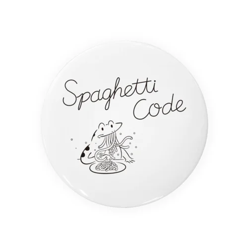 spaghetti code black 缶バッジ