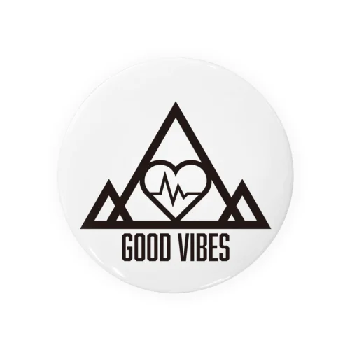 GOOD VIBES モノクローム Tin Badge