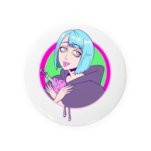 メンヘラパーカー女子 Tin Badge