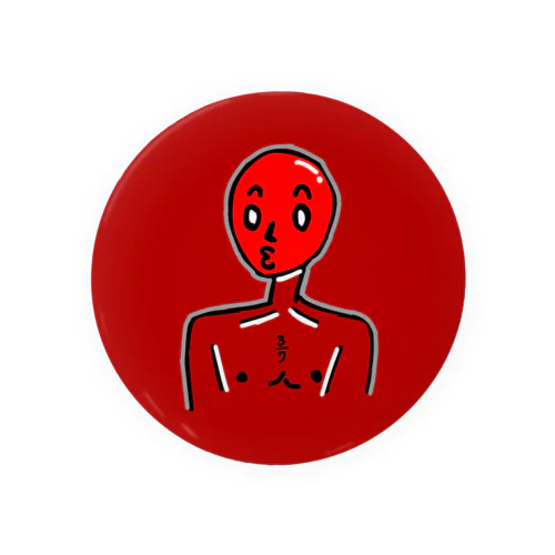 Red Person  Tin Badge