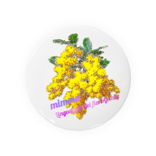 Mimosa Tin Badge