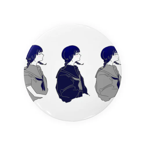 セーラー服の女の子 Tin Badge