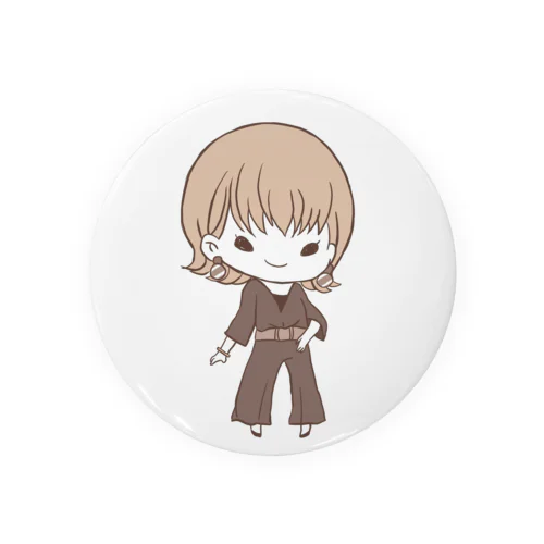 オールインワンの女性 Tin Badge