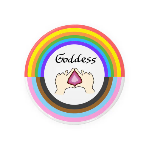 Goddess-rainbow- Tin Badge