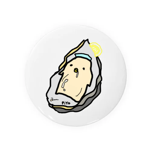 🦪🍋牡蠣ぴよ🐤♨️ Tin Badge