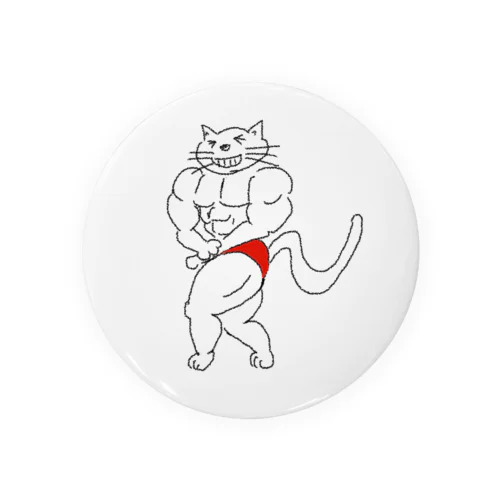 猫ニャッチョ💪(KAZU) Tin Badge