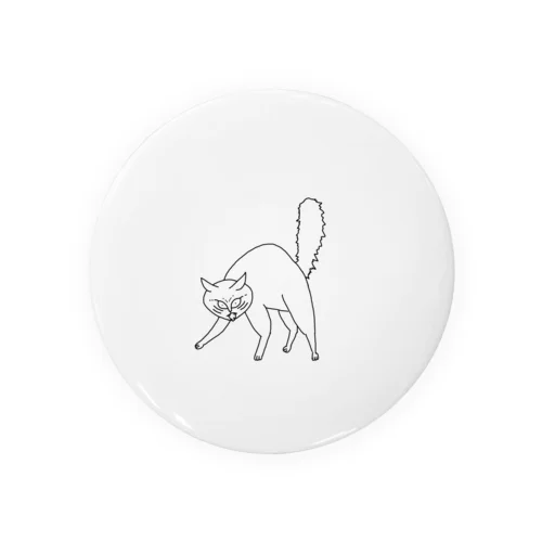 威嚇ねこ Tin Badge