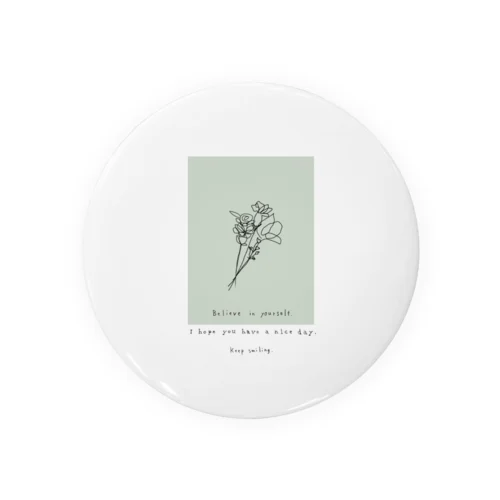 bouquet green Tin Badge