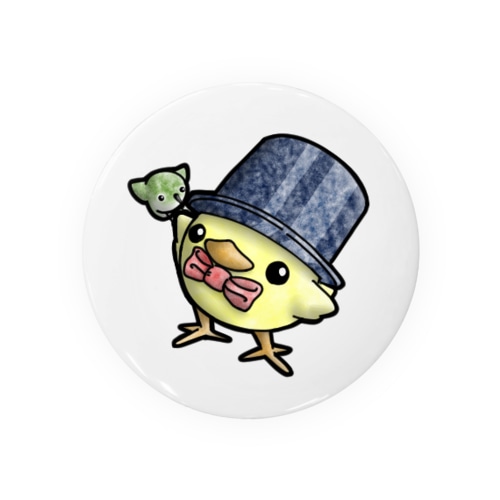 ひよこ男爵　いつも一緒だよ Tin Badge