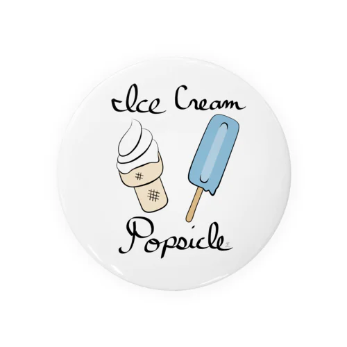 Ice Cream and a Popsicle Tin Badge