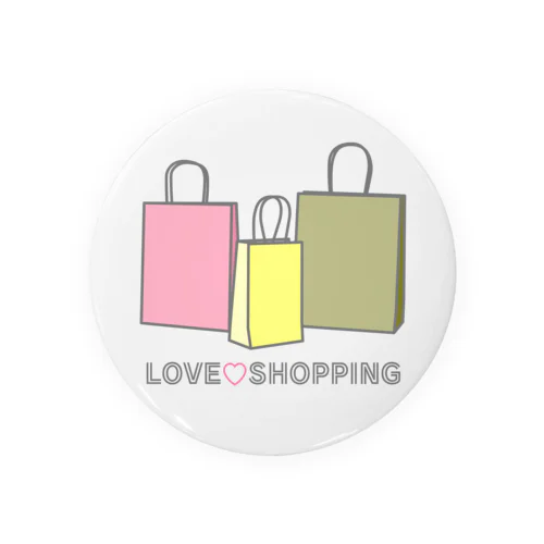 紙袋 LOVE SHOPPING 缶バッジ