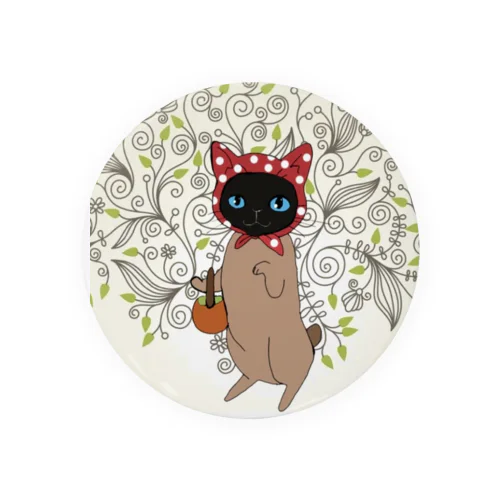 きのこ帽子ねこ Tin Badge