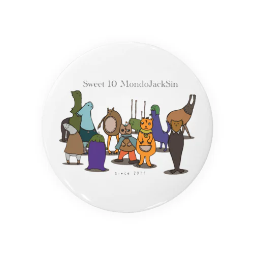 Sweet 10 MondoJackSin -集合・背景透過- Tin Badge