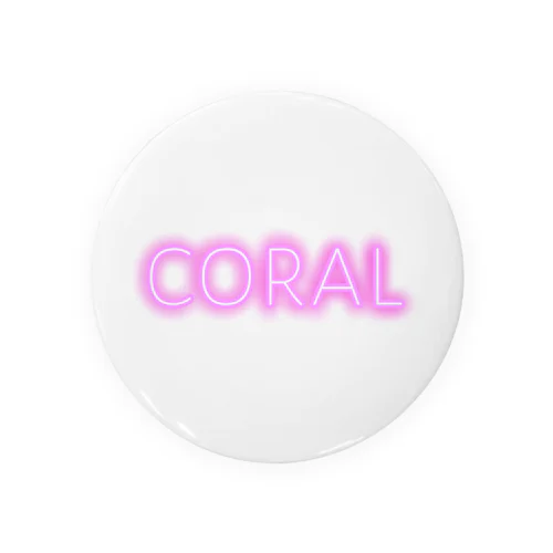 coral Tin Badge