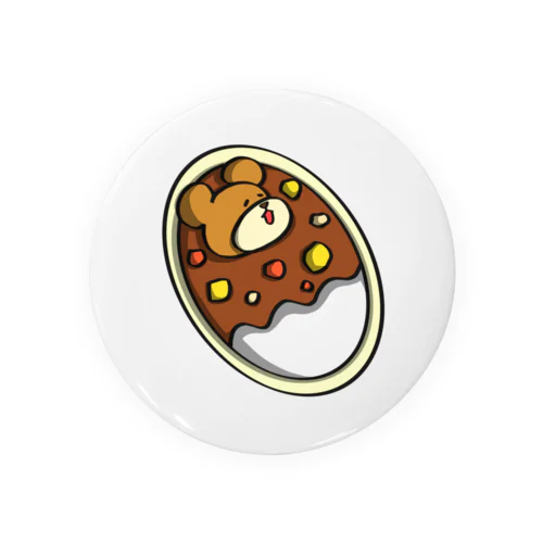 カレーに埋まるクマ Tin Badge