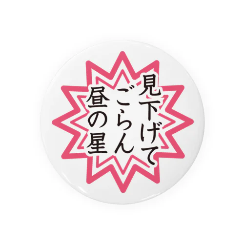 見下げてごらん昼の星 Tin Badge