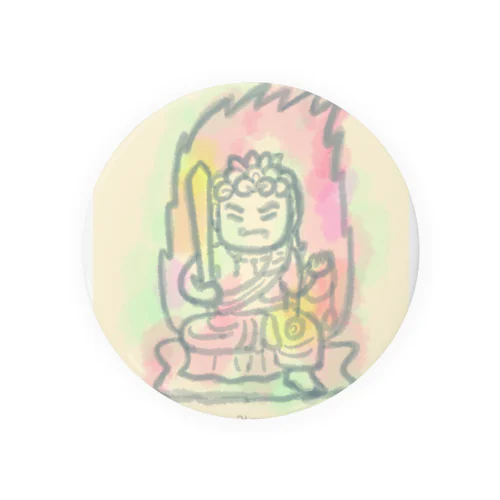 ゆる仏画「不動明王」 Tin Badge