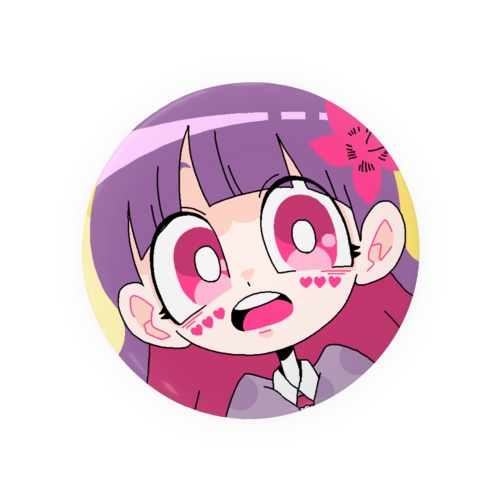 覗き込む少女 Tin Badge