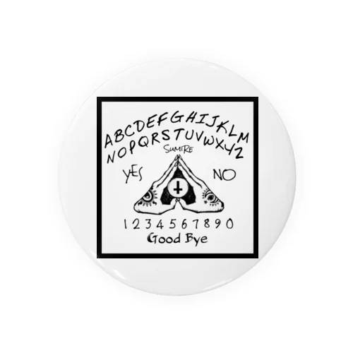 ウィジャボード　Ouija　白 Tin Badge