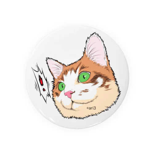 仙狸くんリアル顔　猫 Tin Badge