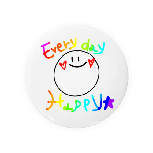 Happy　Smile☺ Tin Badge