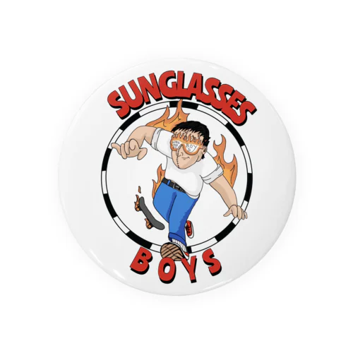 SunglassesBoys T-shirt  "TOO HOT" Tin Badge