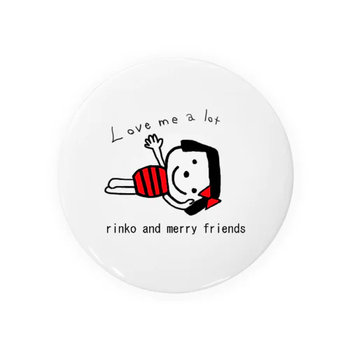 rinko and merry friends ~ red version Tin Badge