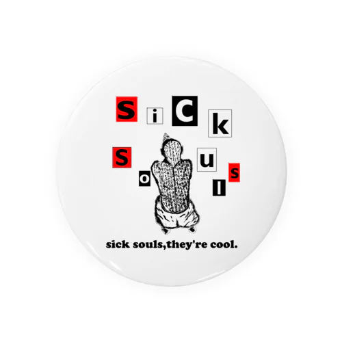 架空バンド・sick souls Tin Badge