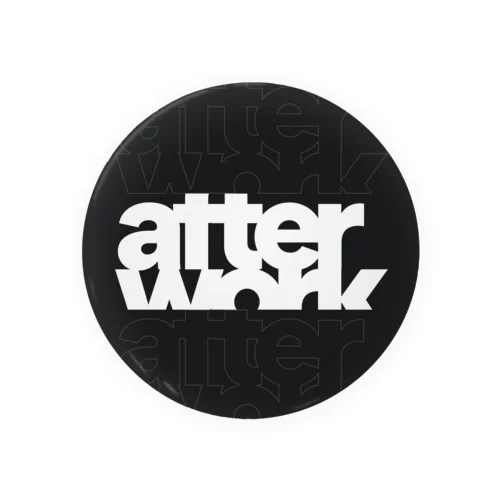AfterWork Logo Goods(Black&Outline) 缶バッジ
