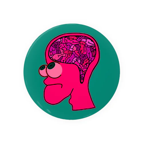 NUDE BRAIN Tin Badge