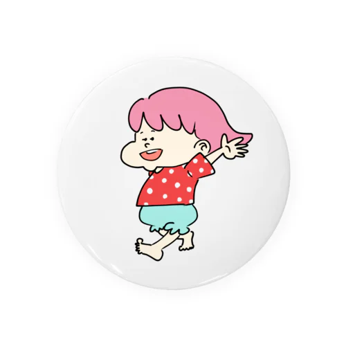 走る子ちゃん Tin Badge