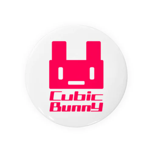 CubicBunny ピンクロゴ スクエア Tin Badge