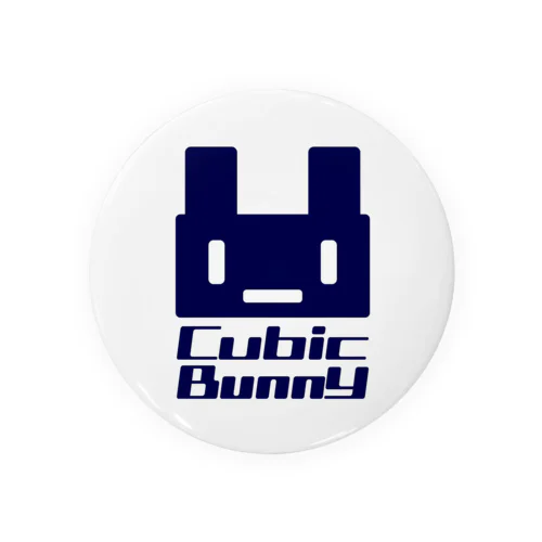 CubicBunny ネイビーロゴ スクエア Tin Badge