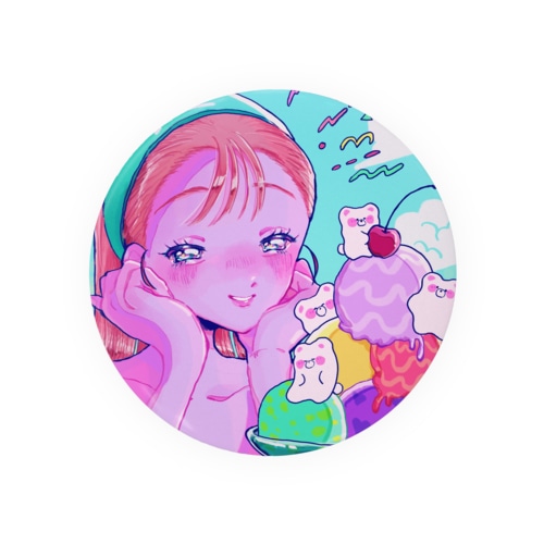 ららら トロピカアイスクリ〜ム Tin Badge
