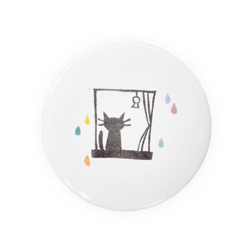 雨の日の猫 Tin Badge