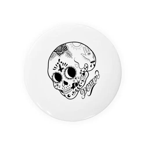 Day Of The Dead Skull　DEMON Tin Badge