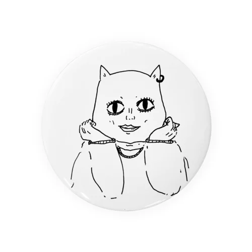 ぶりっ子ねこさん Tin Badge