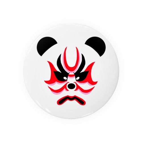 隈取りパンダ Tin Badge