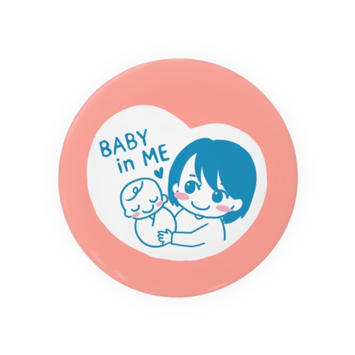 BABY IN ME（ボブカットママ） Tin Badge