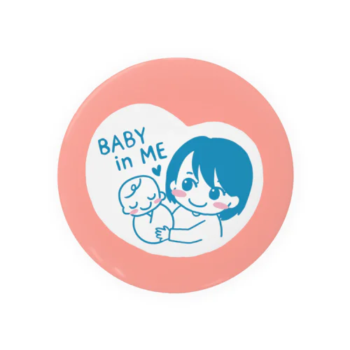 BABY IN ME（ボブカットママ） Tin Badge