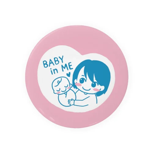 BABY IN ME（ボブカットママ） 缶バッジ