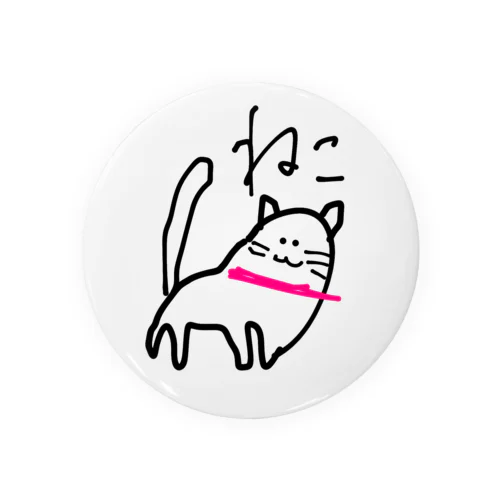 左肩でアタックする猫 Tin Badge