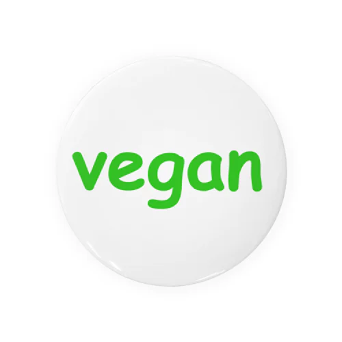 vegan（緑ロゴ） Tin Badge