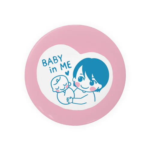 BABY IN ME（ショートカットママver） Tin Badge