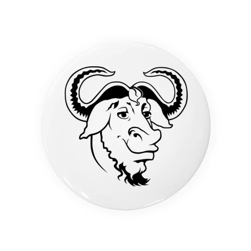 GNU の頭 Tin Badge